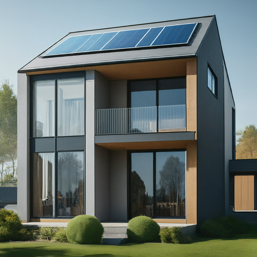 Güneş panelleri, invertör ve LiFePO4 akülerden oluşan bir ev enerji sistemi