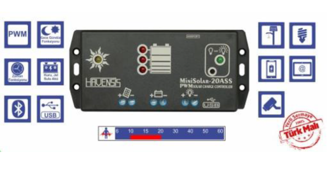 Eko Seri(Es) Mini Solar-20AES 12V 20A