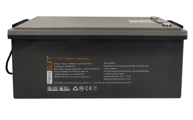 Mexxsun Lityum Akü 12,8V 200Ah (LiFePo4) 2560Wh