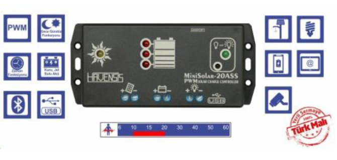 Standart Seri(SS) Mini Solar-10ASS 12/24V 10A
