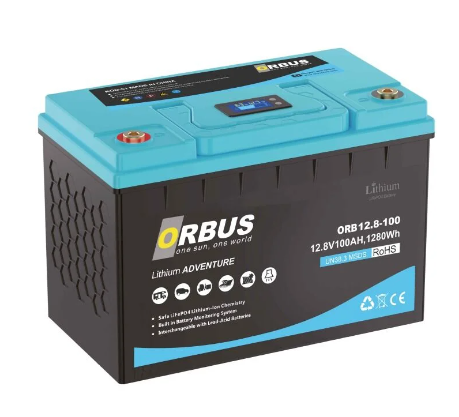 Orbus 12.8 V Volt 100 Amper Lityum Lifepo4 Akü