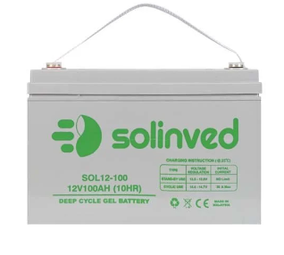 Solinved 12V 100Ah Solar Gel Battery, Deep Cycle