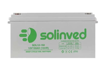 Solinved 12V 150Ah Solar Gel Battery, Deep Cycle