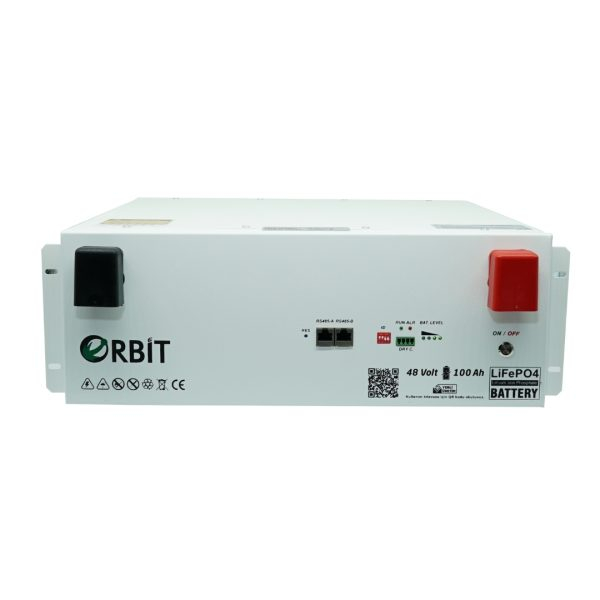 Orbit 48 V 100 Ah Lifepo4 Akü-Ekransız-Metal Kasa